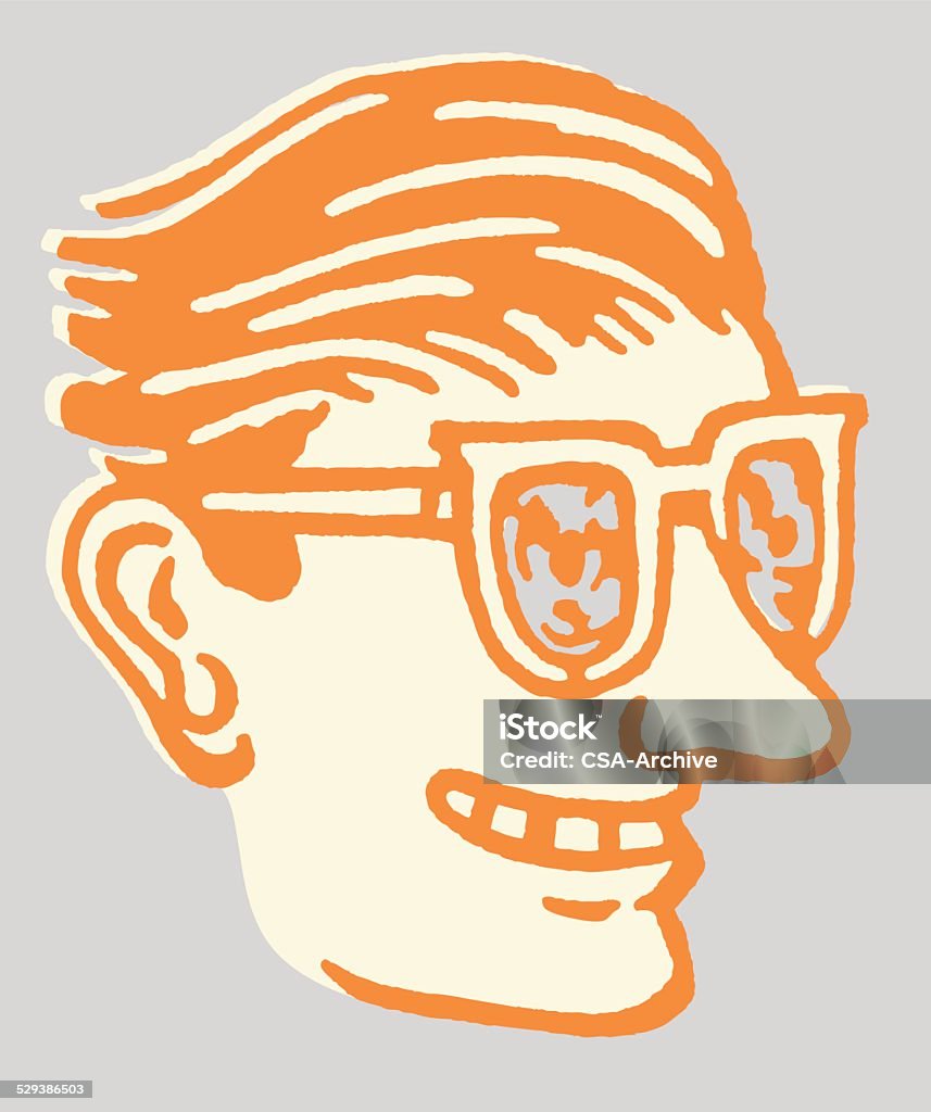 Hombre en gafas - arte vectorial de Accesorio personal libre de derechos