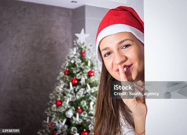Christmas Secret Stock Photo - Download Image Now - 20-29 Years, Adult, Adults Only
