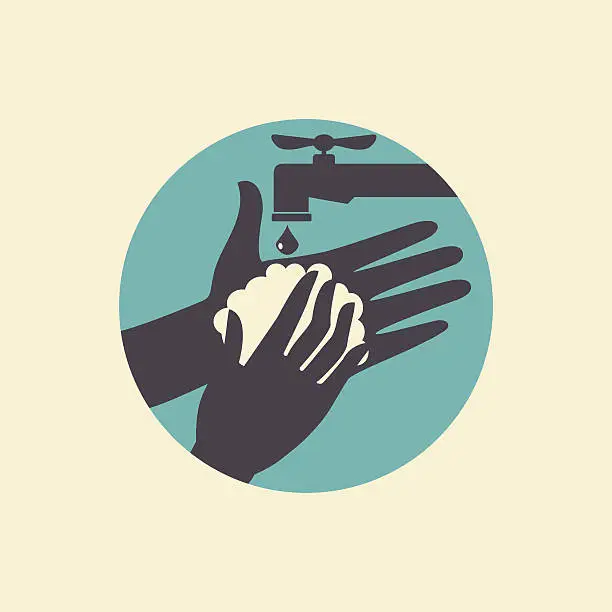 Vector illustration of Wash your hands