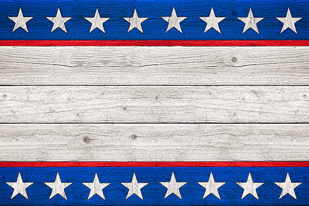 istock Stars and Stripes Old Glory Patriotic Wood Background (SEAMLESS) 529398902