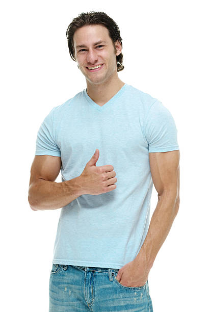 istock Smiling casual man showing thumbs up 529399536