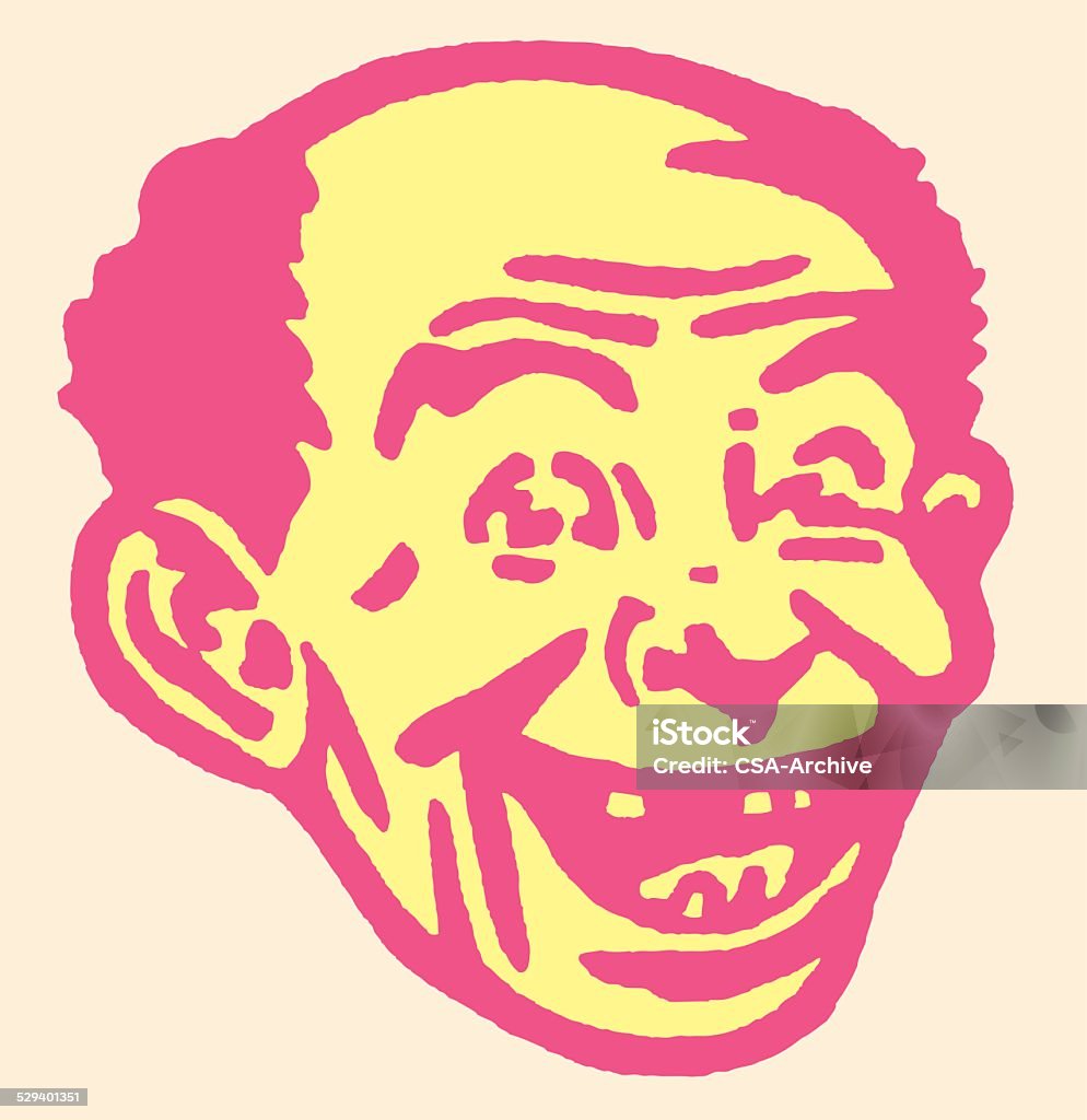 Hombre sonriente con dientes faltante - arte vectorial de Adulto libre de derechos