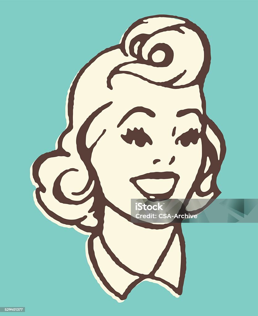 Mujer sonriente - arte vectorial de Admiración libre de derechos