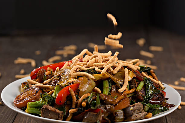 Stir Fry Topped With Crisp Noodles