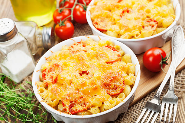istock Pasta baked with tomato and cheese 529402203
