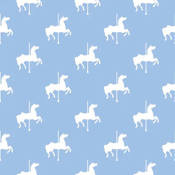 Vector illustration of Carousel Horse Pattern