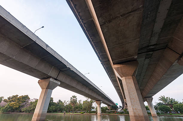 istock concrete bridge taken from a futuristic angle 529402488