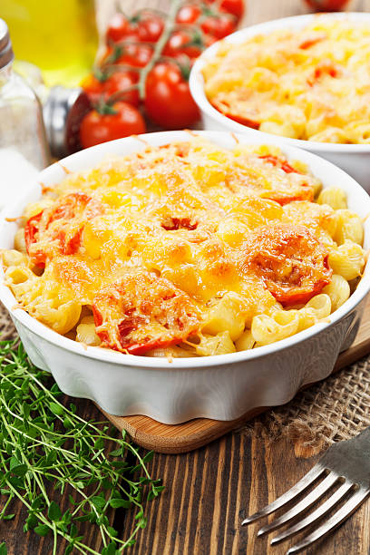 istock Pasta baked with tomato and cheese 529403217