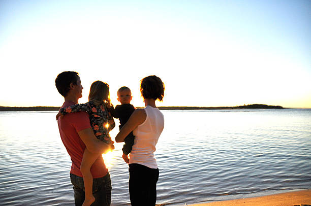 istock Family watching the sunset 529403349