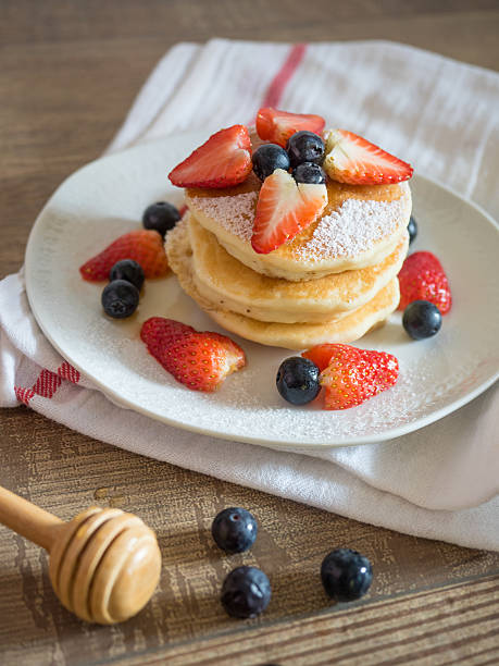 Berries Pancakes stock photo