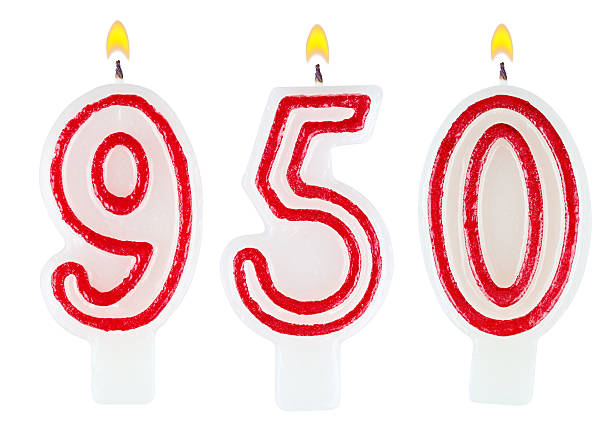 istock candles number nine hundred fifty isolated on white background 529403759