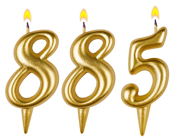istock candles number eight hundred eighty-five isolated on white 529403761