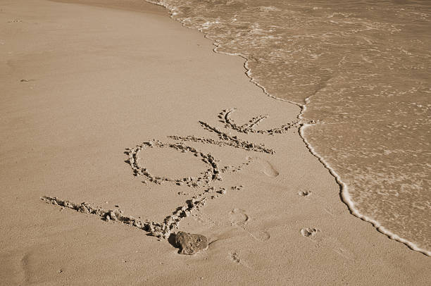 istock The word Love drawn on the beach sand 529404346