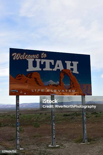 Welcome To Utah Stock Photo - Download Image Now - Color Image, Colorado, Day