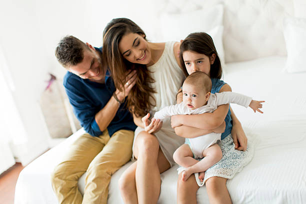 istock Family on the bed 529405268