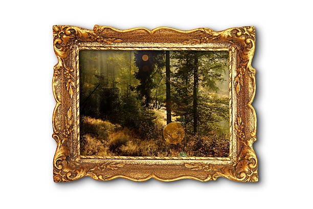 image de magnifique forêt en bois peinture image - scenics autumn mystery vibrant color photos et images de collection