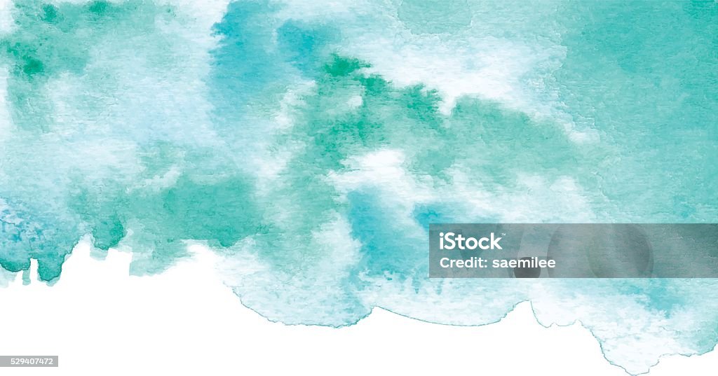 Watercolor Turquoise Background Vector illustration of watercolor painting. Watercolor Paints stock vector