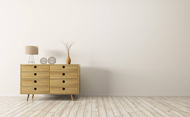 istock Interior with wooden cabinet 3d rendering 529409252