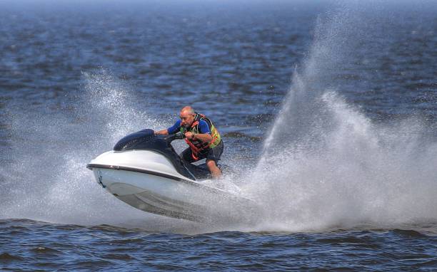 jetski. - wake jet boat water water sport imagens e fotografias de stock