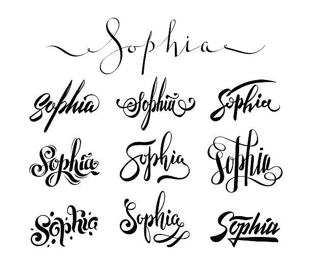 Personal Name Tattoo Sophia Stock Illustration - Download Image Now -  Identity, Tattoo, Calligraphy - iStock