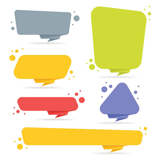 оригами стиль наклейки и баннер tamplate. - путь к успеху stock illustrations