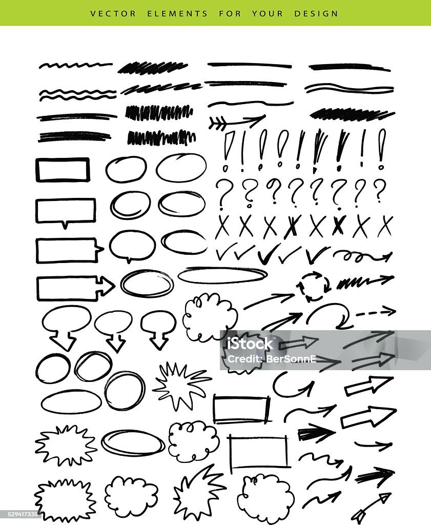 Set include markers elements Vector illustration of Set include markers elements Circle stock vector