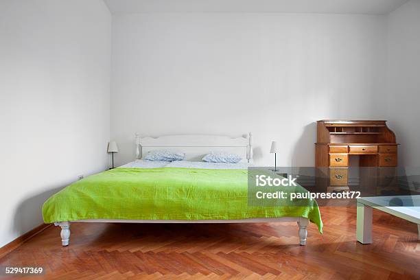 Rustic Bedroom Stock Photo - Download Image Now - Bed - Furniture, Bedroom, Blanket