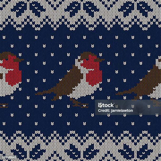 Seamless Knitted Christmas Pattern Stock Illustration - Download Image Now - Christmas, Pattern, Sweater