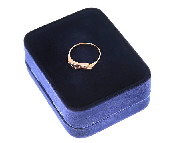 istock engagement wedding ring in on velvet box 529419911