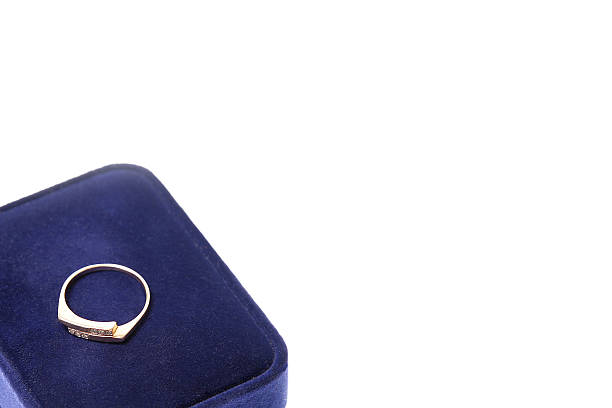 istock engagement wedding ring in on velvet box 529419947