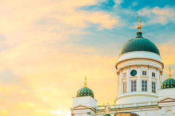 istock Helsinki Cathedral, Helsinki, Finland. Summer Sunset Evening 529420317