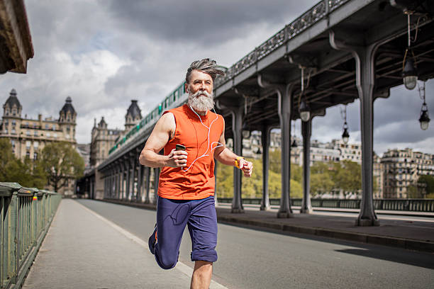 istock Senior man running in the city 529420582