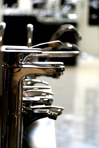 istock bathroom faucets in a  showroom 529422282