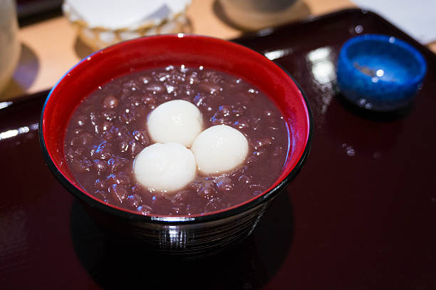 istock Red Bean Sweet Soup with Rice cake 529423550