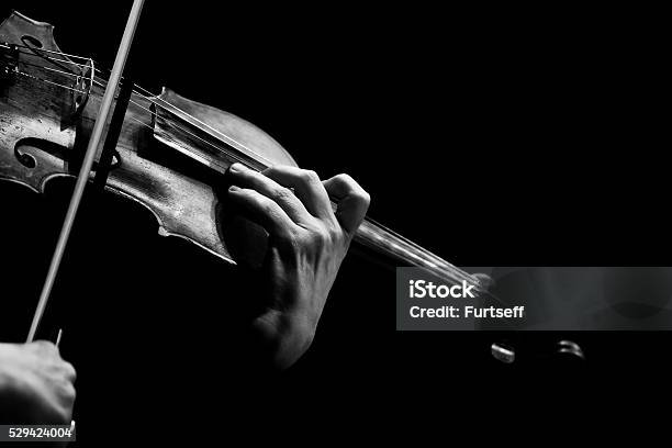 Hands Musician Playing The Violin Stock Photo - Download Image Now - Violinist, Violin, Orchestra