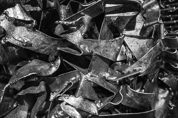 istock Grungy black metal, chaotic industrial pattern 529425530