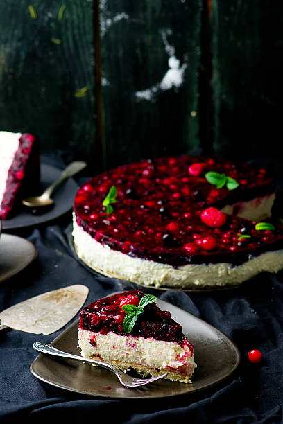 istock slice of a tart with fresh berries. 529427326