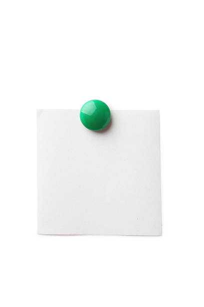 istock Piece of note paper on white background 529428626