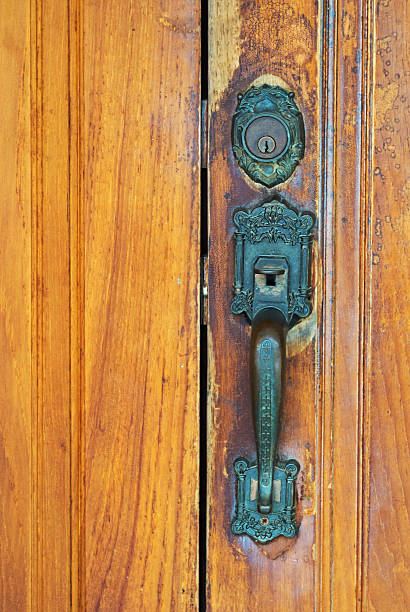 istock Chest Latch on wood door 529439007