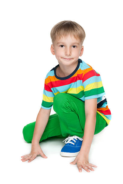 istock Little boy in a striped shirt 529440109