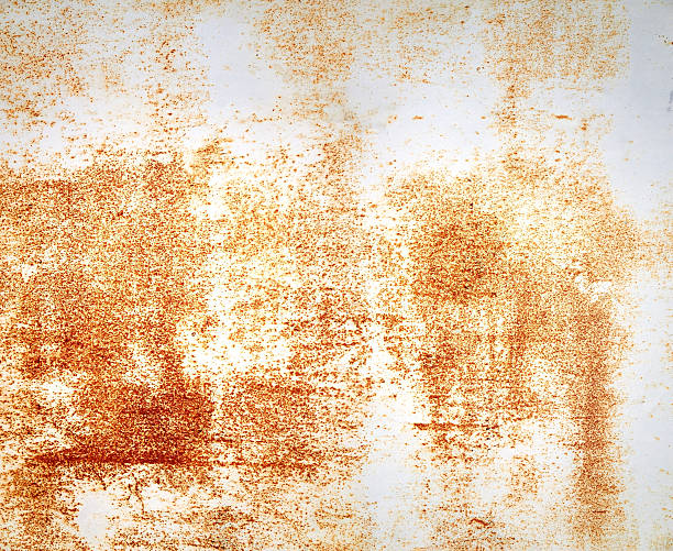 Metal white painted rusty textured wall Rusty grunge painted white metal wall background. photomerge steel iron rusty abstract stock pictures, royalty-free photos & images
