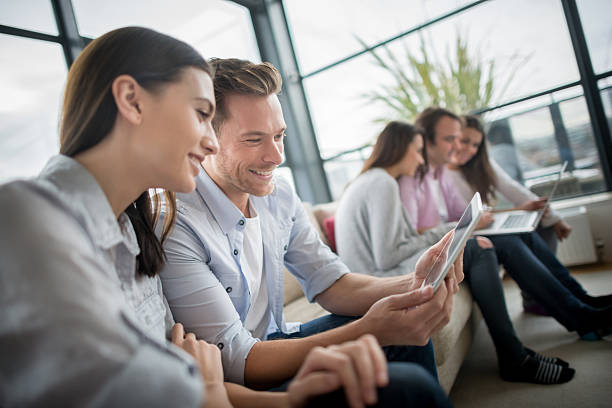 istock Group of friends social networking 529440499