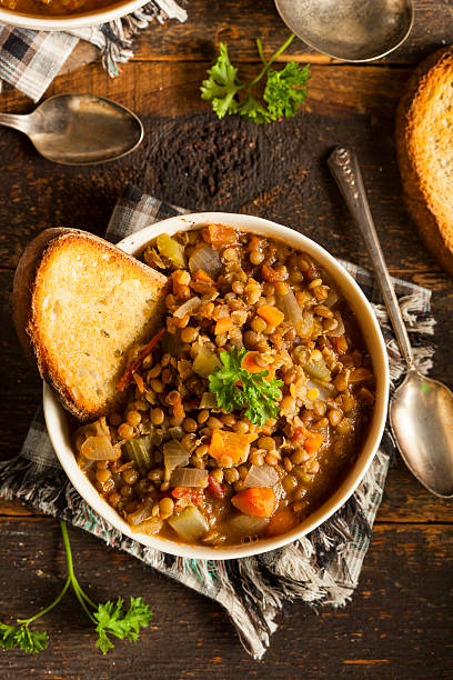 istock Homemade Brown Lentil Soup 529440573