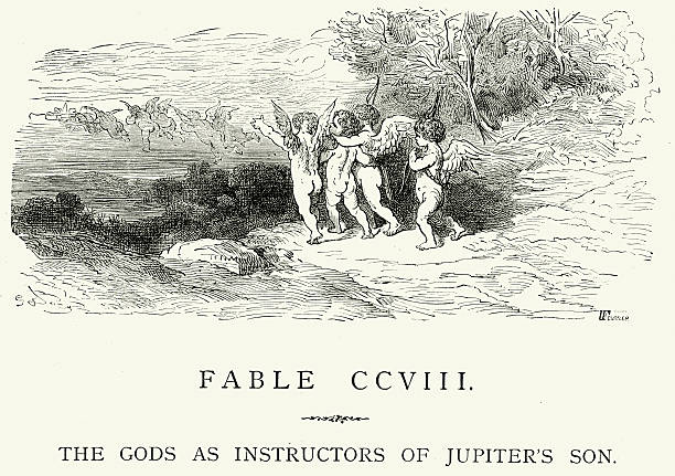 istock La Fontaine's Fables - Gods as Instructors of Jupiter's Son 529455849