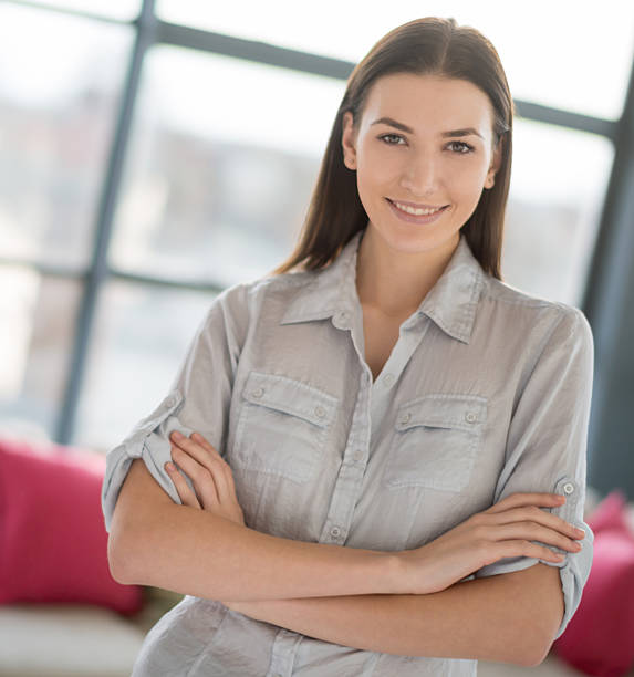 istock Happy woman at home 529455985