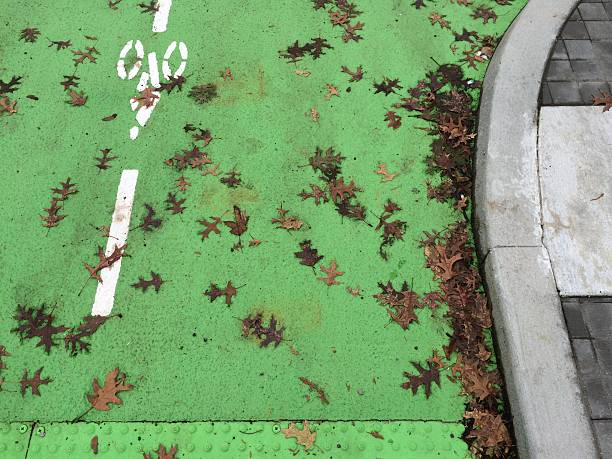 Verde bicicletta Lane - foto stock