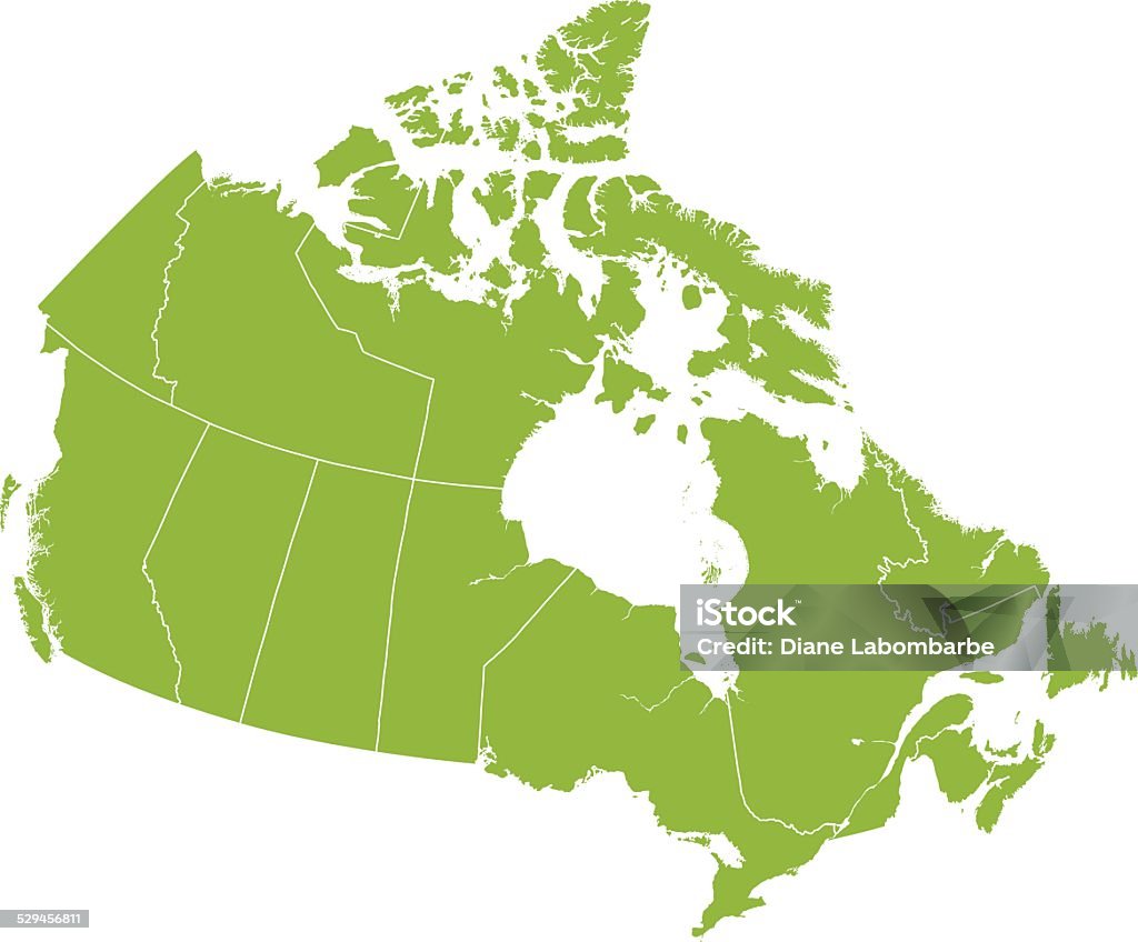 Detailed Vector Map Of Canada Stock Illustration - Download Image Now