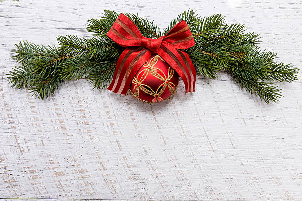 istock Red colored christmas bauble with decoration 529457667