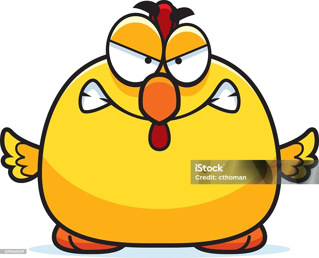 Angry Lowchen Angry Little Chicken Stock Illustration - Download Image Now - Anger ...