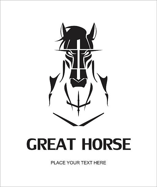 Great Bold Horse vector art illustration